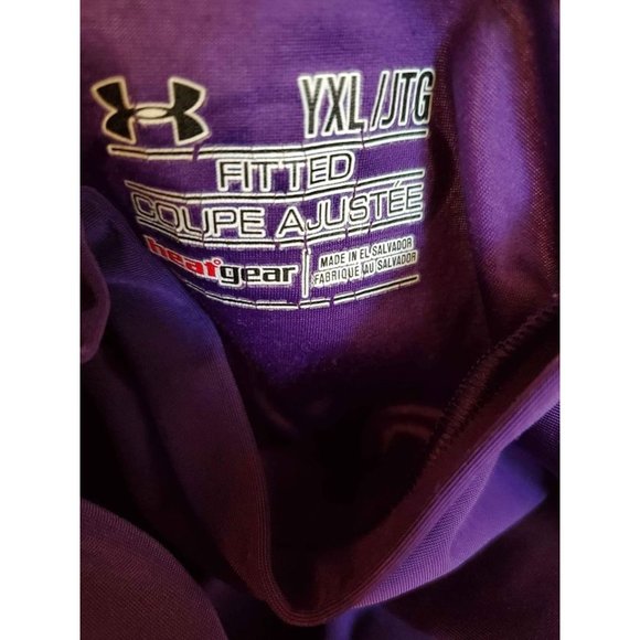 Under Armour Long Sleeve Purple Compression Shirt Youth XL Sf Pf Home Like New C - Picture 4 of 7